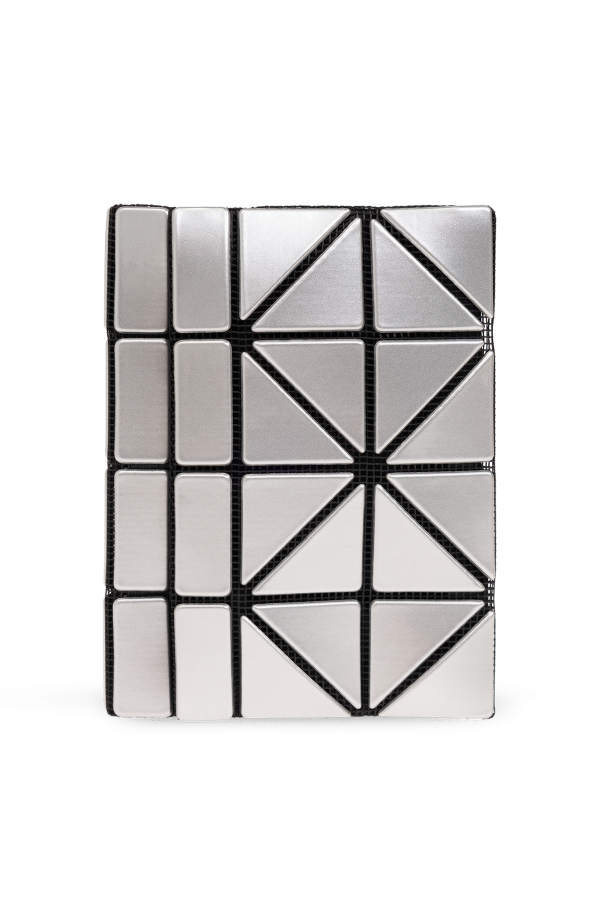 Silver Card case with geometrical pattern Bao Bao Issey Miyake